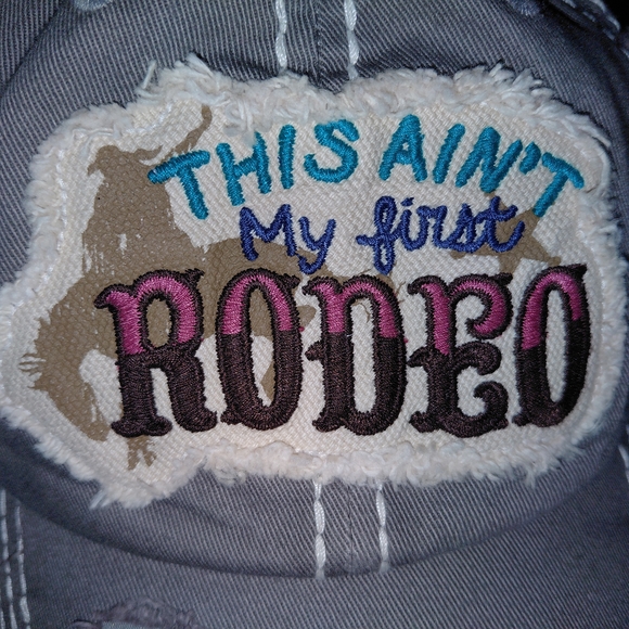 Distressed Gray Rodeo Cap - Picture 2 of 4